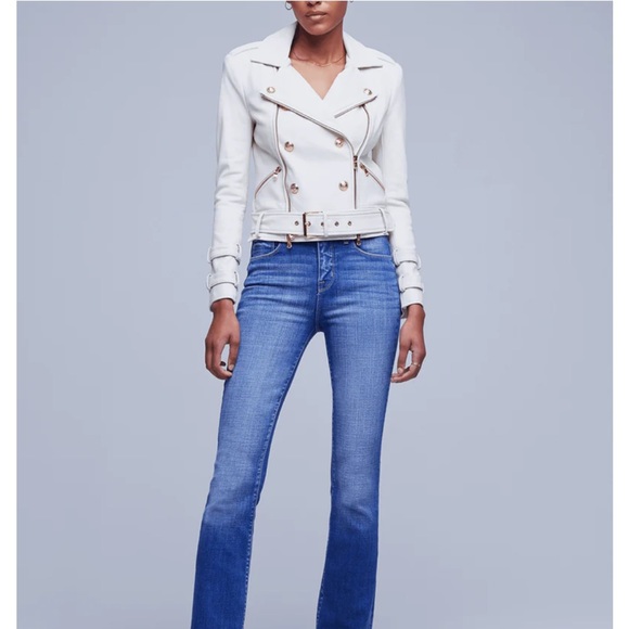 L'Agence Billie Belted Leather Jacket Size Medium - Picture 5 of 11